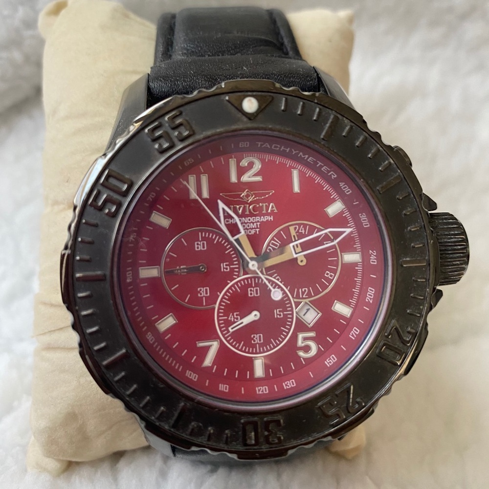 Invicta Red Chronograph Watch